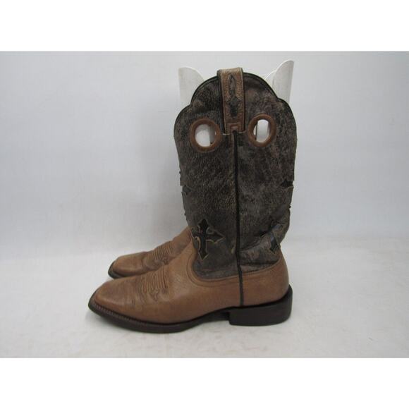 Ariat Mens Size 11 B Narrow Width Brown Leather Buckaroo Cowboy Western Boots